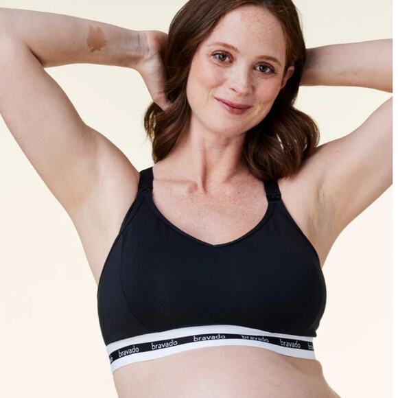 Bravado Original Organic Cotton Extended Cup Maternity and Nursing Bra Black L - Picture 5 of 7